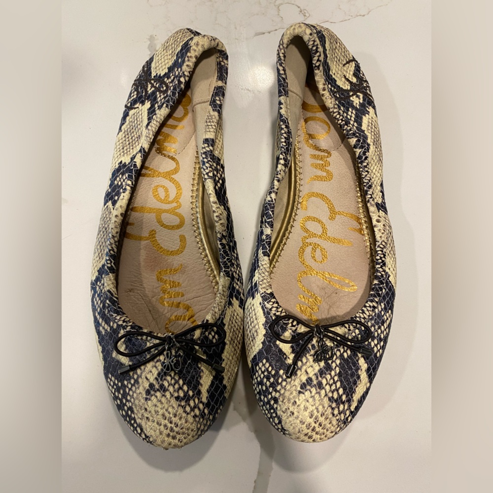 Snake Skin Sam Edelman Felicia Ballerina Flats